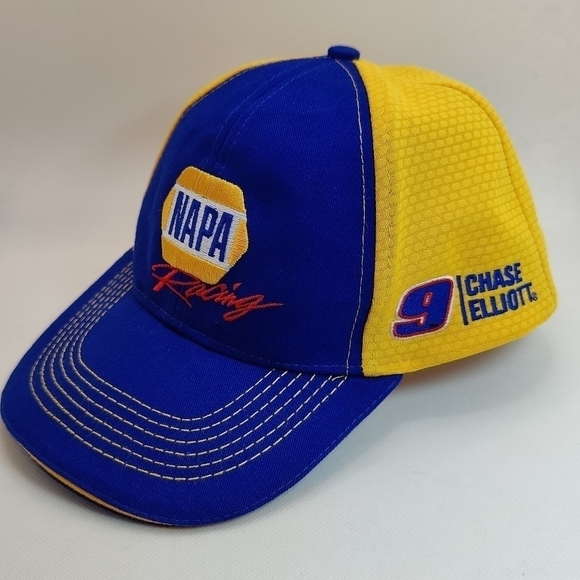 Napa Racing Chase Elliot Cap Blue Yellow Number 9 Adjustable Cotton Blend Hat OS - Picture 1 of 8